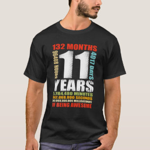 Camiseta 11.º Cumpleaños Niños De 11 Años Chicas De Ser Niñ
