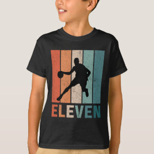 Camiseta 11.º cumpleaños Retro Bysketbyll Amantes niños niñ