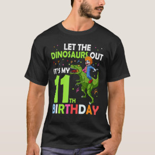 Camiseta 11.º Cumpleaños Rex Clown Circus Dejar Que Los Din