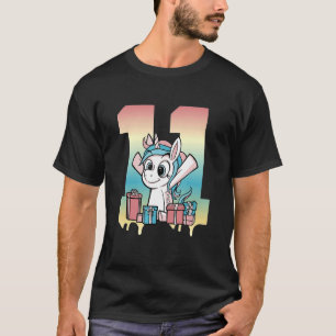 Camiseta 11.º cumpleaños Undécimo cumpleaños Cute Unicorn