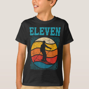 Camiseta 11.º Nacimiento Esquí Retro 11 años