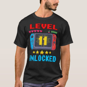 Camiseta 11.º Nacimiento Niño Nivel 11 Video Gamer Bi desbl