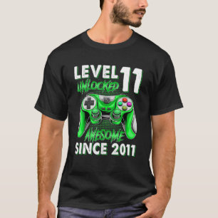 Camiseta 11.º Nacimiento Niños 11 años Nivel 11 Desbloquead
