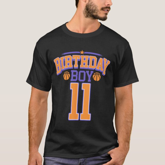 Camiseta 11.º niño de cumpleaños Bysketbyll de más de 11 añ (Anverso)
