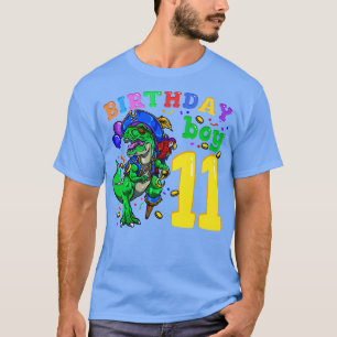 Camiseta 11.º pirata de dinosaurios de cumpleaños