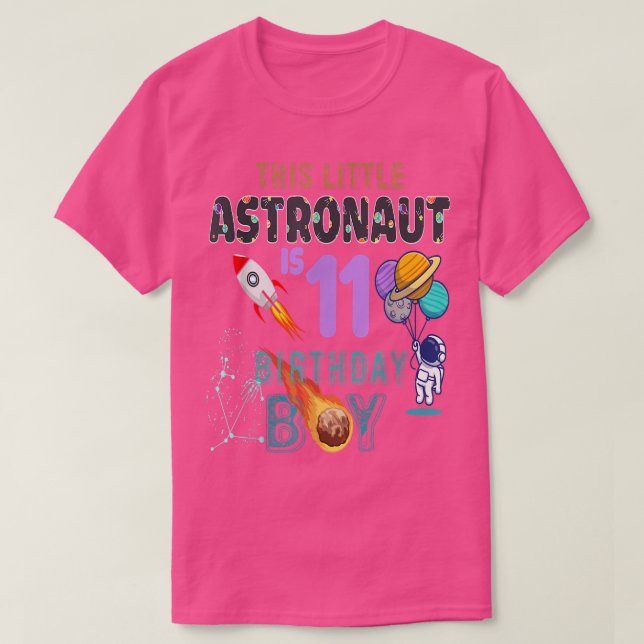 Camiseta 11.º regalo de cumpleaños Astronauta Astronauta de (Diseño del anverso)