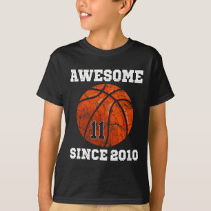 Camiseta 11.º regalo de cumpleaños Bysketbyll Lover 11 años