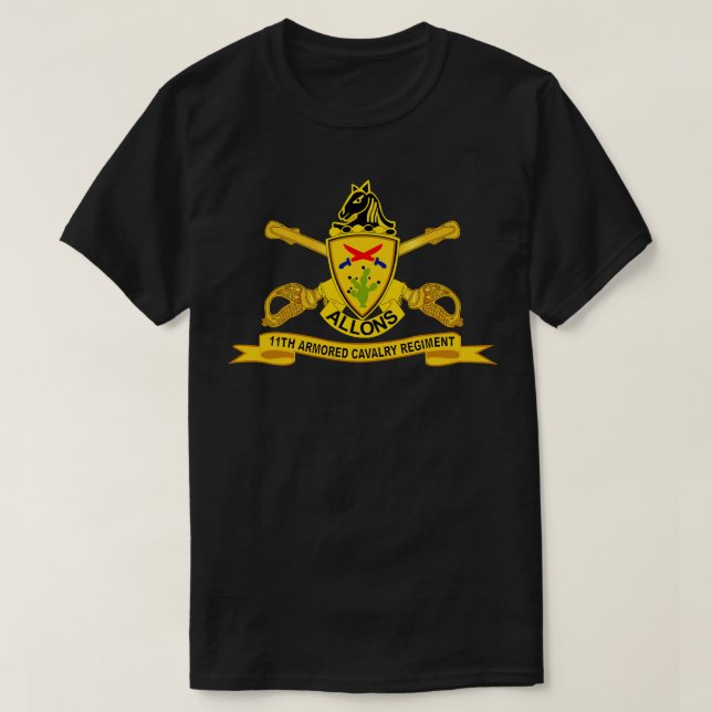 Camiseta 11.º Regimiento de Caballería Armado con Br Ribbon (Diseño del anverso)