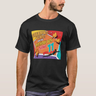 Camiseta 11.º tema del libro de historietas de super héroe 