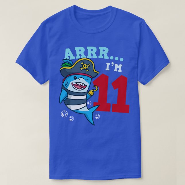 Camiseta 11.º tiburón pirata (Diseño del anverso)