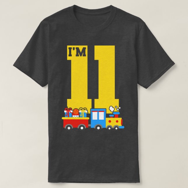 Camiseta 11.º tren de cumpleaños 1 (Diseño del anverso)