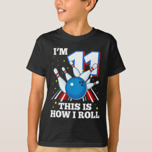 Camiseta 11 Aniversario de la bolera Tengo 11 Años Así es c