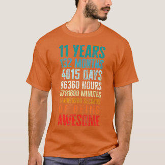 Camiseta 11 años 132 meses de ser asombrosos 11 años