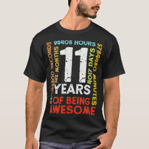 Camiseta 11 años 132 meses de ser asombrosos 11 años
