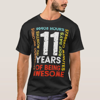 Camiseta 11 años 132 meses de ser asombrosos 11 años