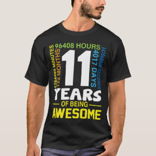 Camiseta 11 Años 132 Meses De Ser Increíble Cumpleaños 11
