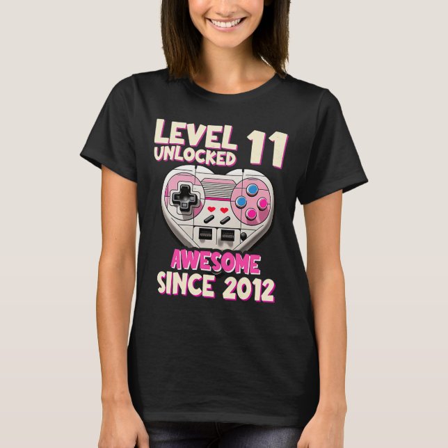 Camiseta 11 años BDay Chica Gamer 11 años cumpleaños 20 (Anverso)