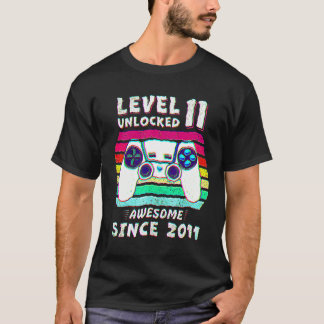 Camiseta 11 años Bday Son Boy Funny Gamer 11 años Bi