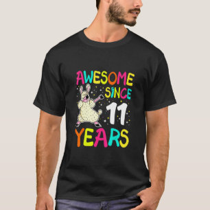 Camiseta 11 años cumpleaños 11 llama haciendo dabbing incre
