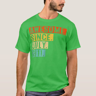 Camiseta 11 años curioso desde julio de 2011 11th Bi