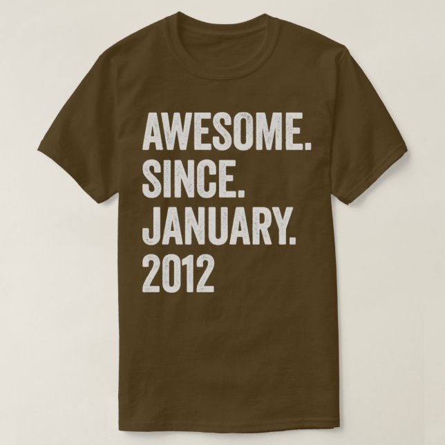 Camiseta 11 años de asombro desde enero de 2012 11º cumplea (Diseño del anverso)