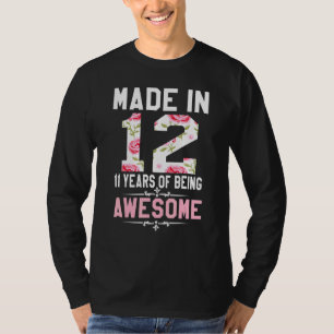Camiseta 11 años de edad hecha en 2012 11º cumpleaños para