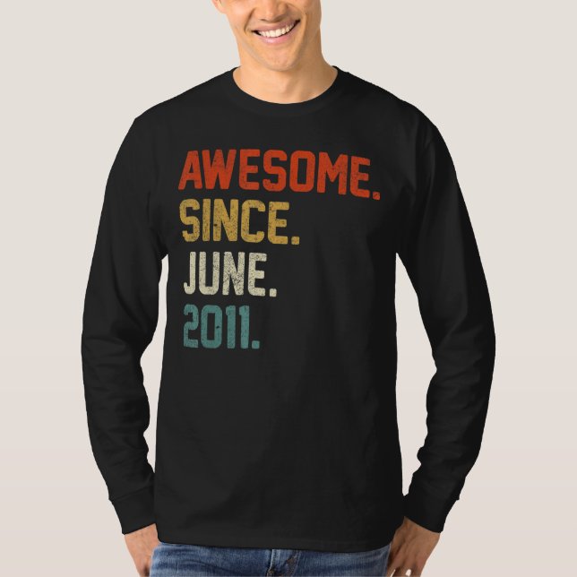 Camiseta 11 años de edad increíble desde junio de 2011 (Anverso)