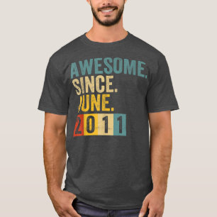 Camiseta 11 años de edad increíble desde junio de 2011