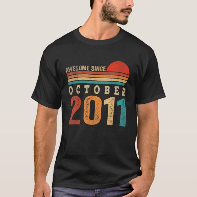 Camiseta 11 años de edad increíble desde octubre de 2011 (Anverso)