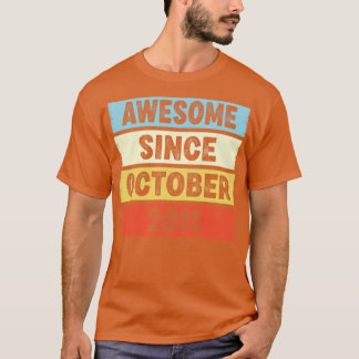 Camiseta 11 años de edad increíble desde octubre de 2011