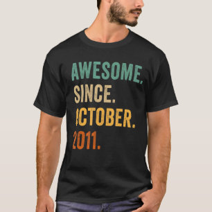Camiseta 11 años de edad lujosa desde octubre