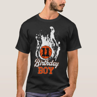 Camiseta 11 años del tema del básquetbol Birthday Boy 11 añ
