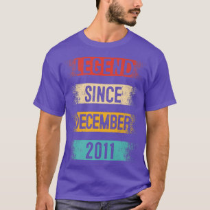 Camiseta 11 años, leyenda retro vintage desde diciembre