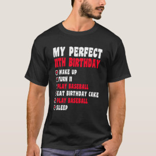 Camiseta 11 años Mi perfecto 11º cumpleaños de béisbol