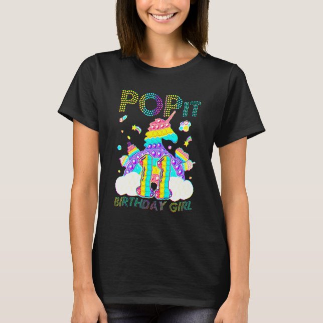 Camiseta 11 cumpleaños Unicornio Fidget Pop It Birthday Kid (Anverso)
