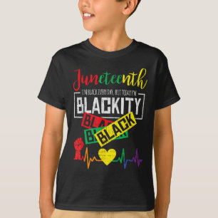 Camiseta 11 de junio Blackity Hearbeat Freedom African June