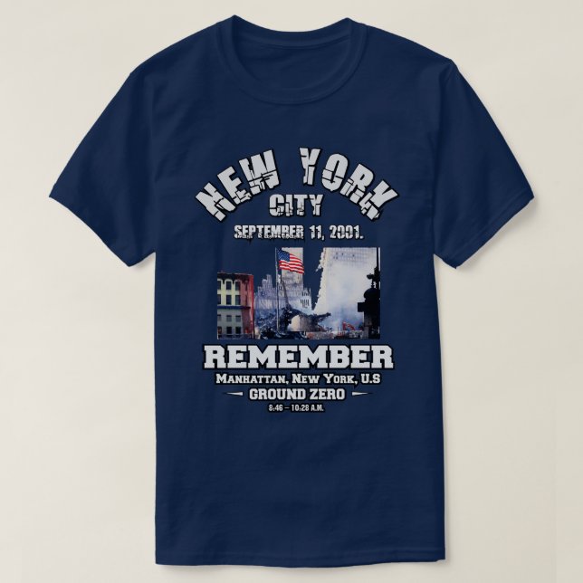 Camiseta 11 de septiembre recordar (Diseño del anverso)