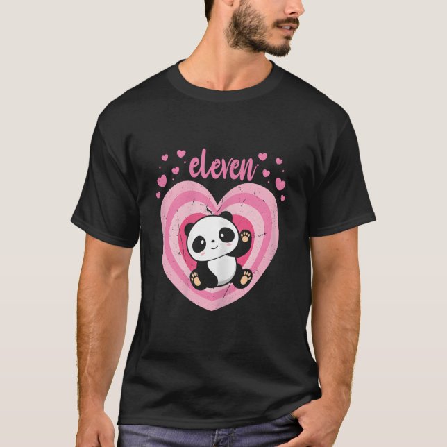 Camiseta 11 Panda cumpleaños 11 (Anverso)
