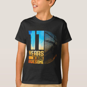 Camiseta 11 viejo jugador de baloncesto de 11 años de balon