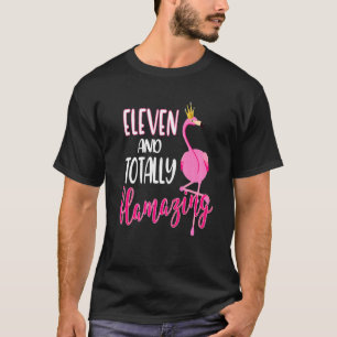 Camiseta 11 Y Cumpleaños De Flamingo Rosa Totalmente Flaman