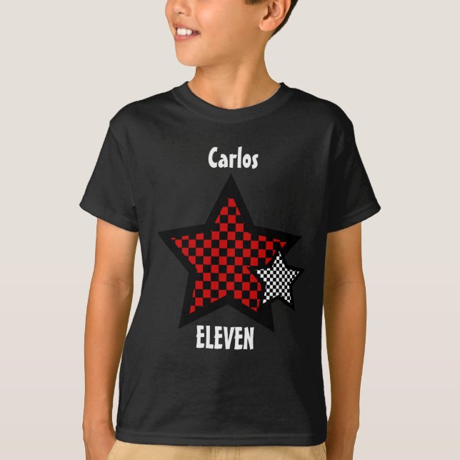 Camiseta 11mo Nombre de encargo COMPROBADO muchacho V25 de (Anverso)