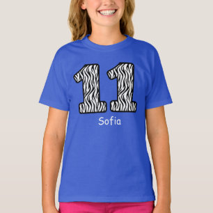 Camiseta 11mo Nombre de encargo V10 de la CEBRA del