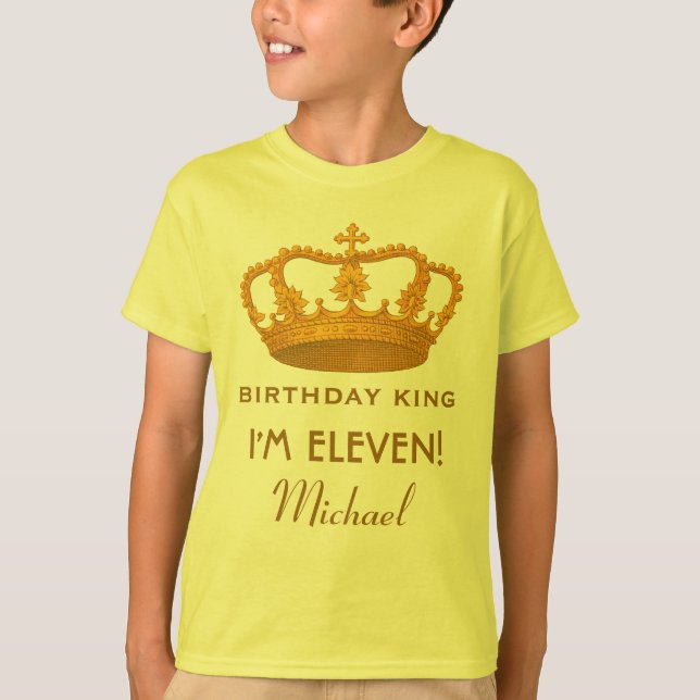 Camiseta 11mo Rey Custom Name Royal Crown W29 del (Anverso)