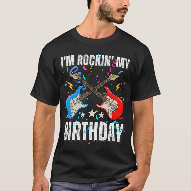 Camiseta 11th Birthday Rock Music Birthday Boy Musician Par (Anverso)