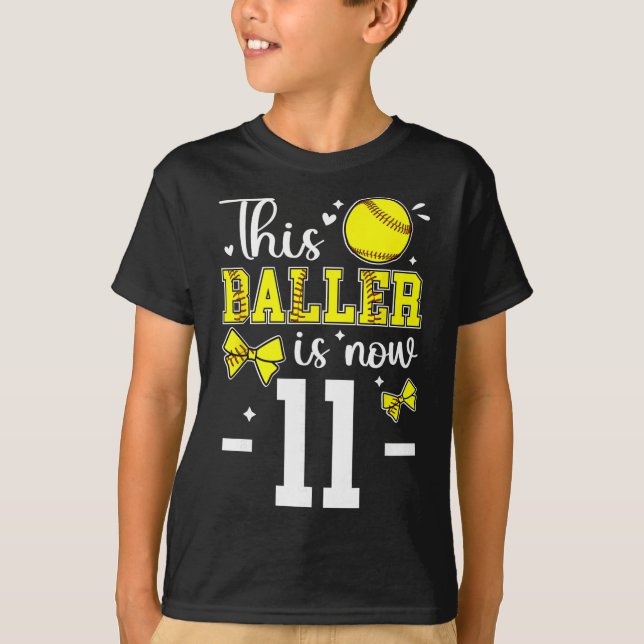 Camiseta 11th Birthday Softll Girl Eleven Year Old Softll P (Anverso)