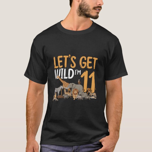 Camiseta 11Th Zoo Safari Jungle Animal Let'S Get Wild I'M 1 (Anverso)