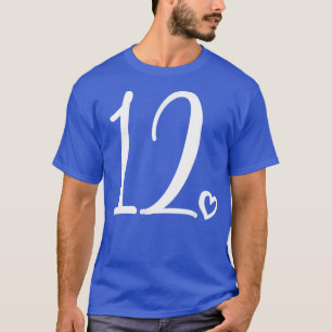 Camiseta 12º cumpleaños, Chicas de niños, 12º, número 12 añ