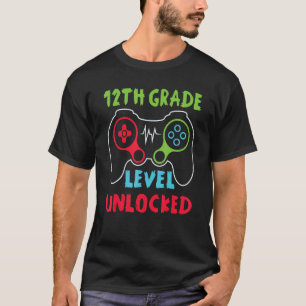 Camiseta 12º Grado Jugador Desbloqueado Primer Día De Coleg
