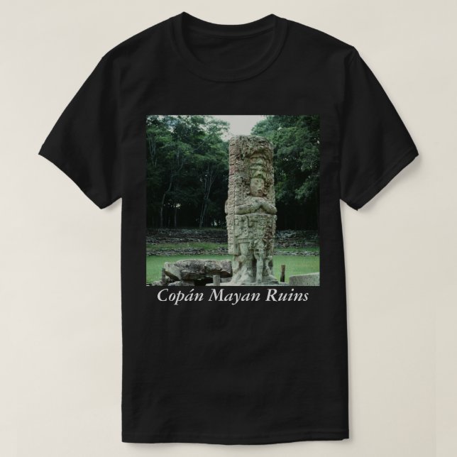 Camiseta 1200 AC Ruinas maya de copan Honduras Foto diseñad (Diseño del anverso)
