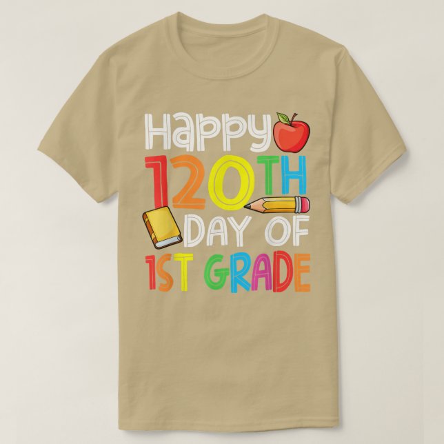 Camiseta 120° Día de la Educación Infantil Feliz 120 días (Diseño del anverso)